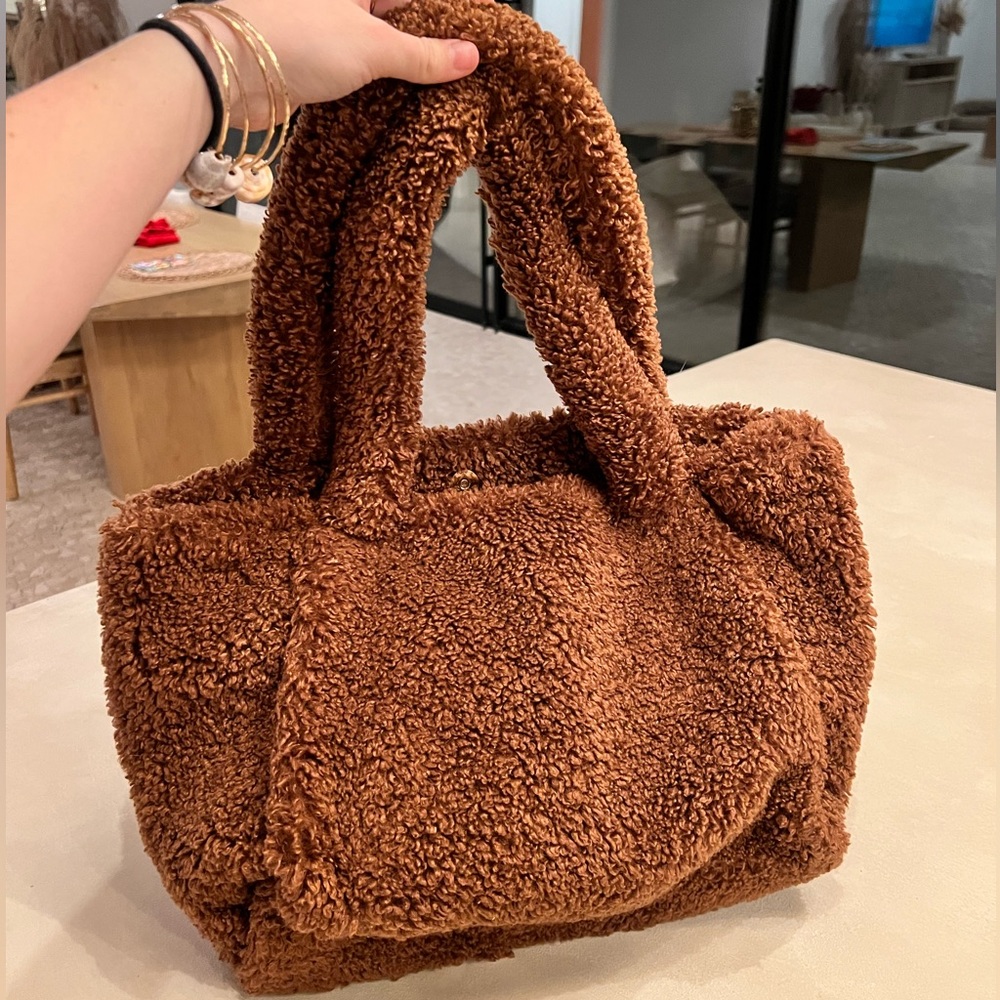 a new day fuzzy bag